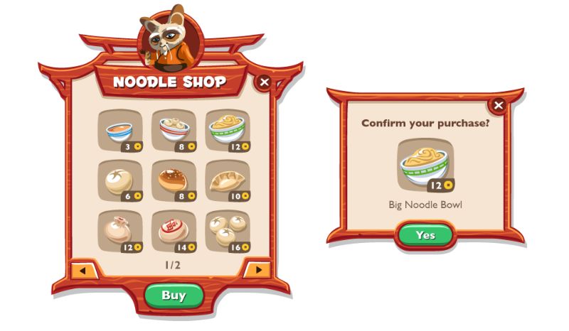 Kung Fu Panda UI Elements